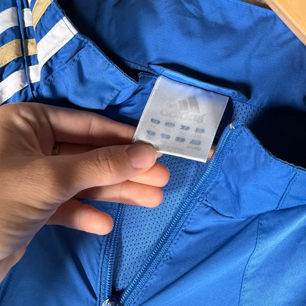Adidas UCLA Bruins Men's XXL Blue Full Zip Track Windbreaker Jacket READ